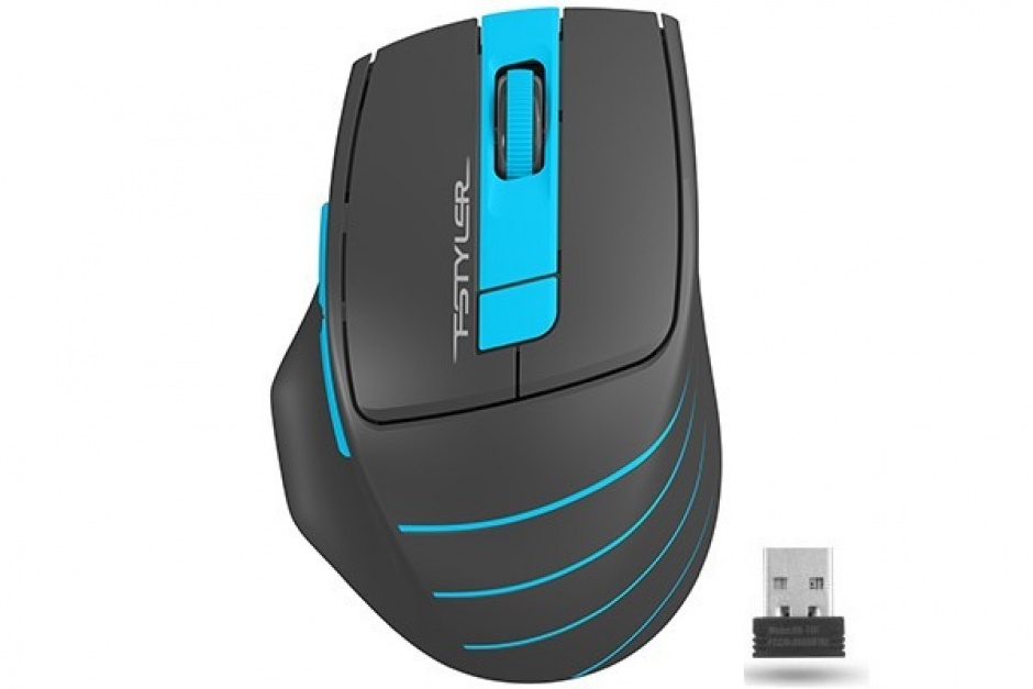 Imagine Mouse wireless Gaming optic A4Tech Fstyler Negru/Albastru, FG30 Blue